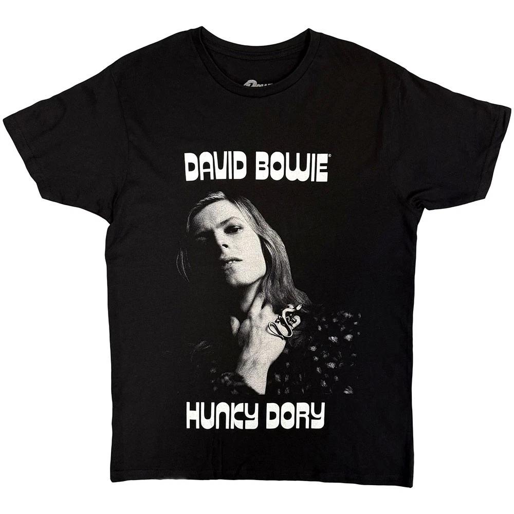 David Bowie T Shirt Hunky Dory portrait Logo new Official Mens Black