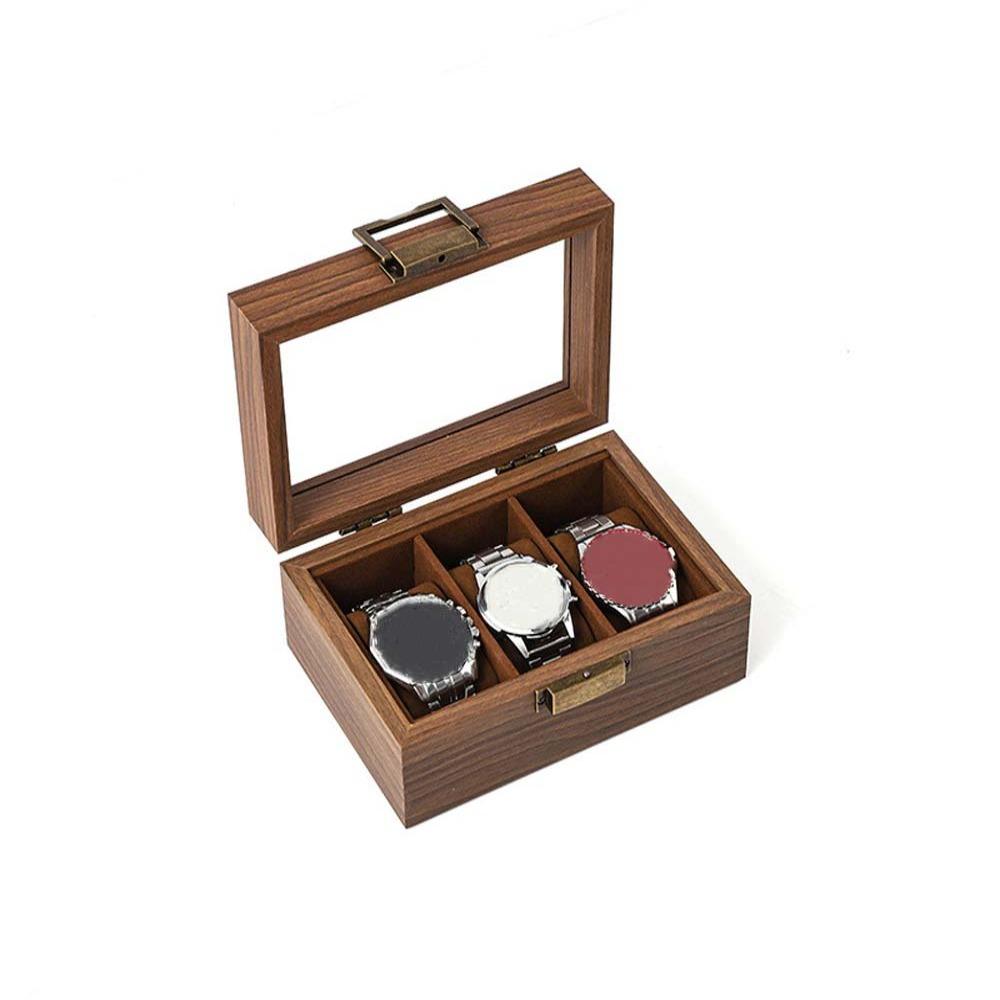 Walnut Wood Wooden Watch Box Soft Watch Pillow Watch Display Box Watch Storage Box  Gift Packaging
