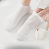 Pure Cotton Women's Thin Mesh Breathable and Sweat-absorbing Cotton Socks, Anti-slip and Non-dropping, and Shallow-mouth Pure White Boneless Socks