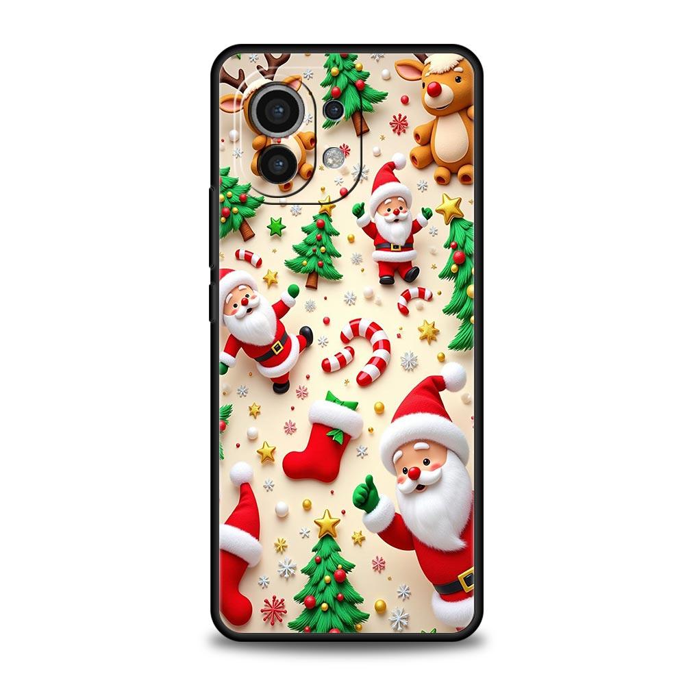 Чехол для телефона на Новый год и Рождество для Xiaomi Mi 17 15 14 13 12 11 Ultra 15T 14T 13T 12T 11T Pro Lite 5G Мягкий ТПУ корпус Fundas