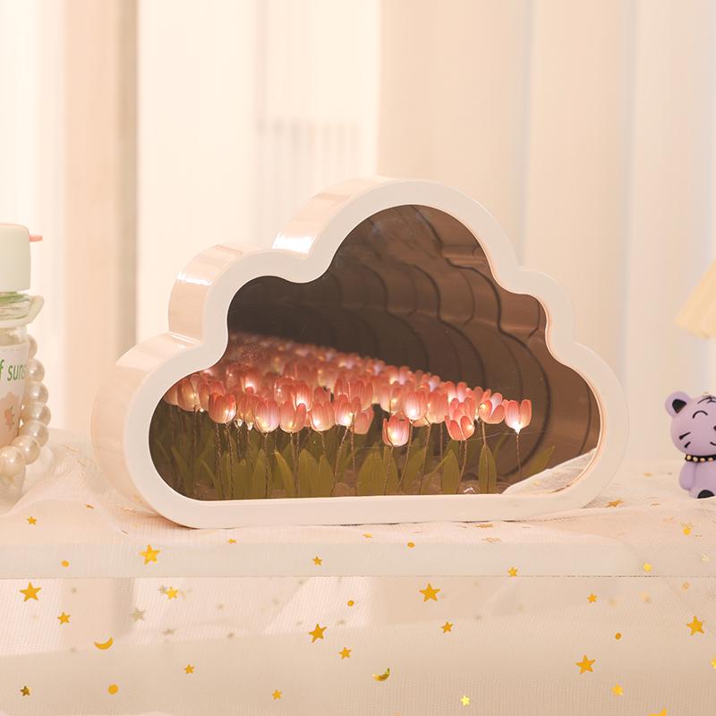 DIY Cloud Tulip Night Light - Handmade Flower Lamp, Perfect Birthday Gift for Girlfriend or Best Friend