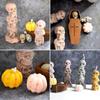 DIY Halloween Pumpkin, Skull & Ghost Silicone Candle Mold Trio