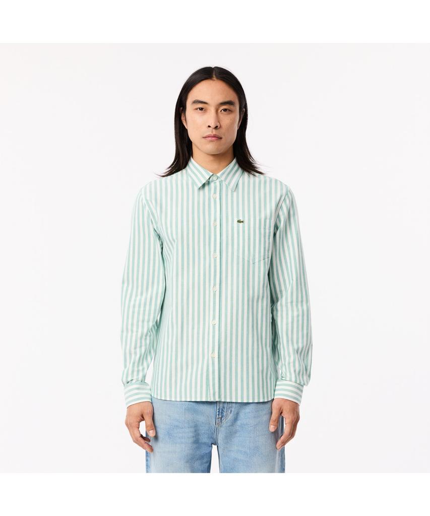 LACOSTE Men'S Oxford Striped Shirt Ch7549-54N Jk1