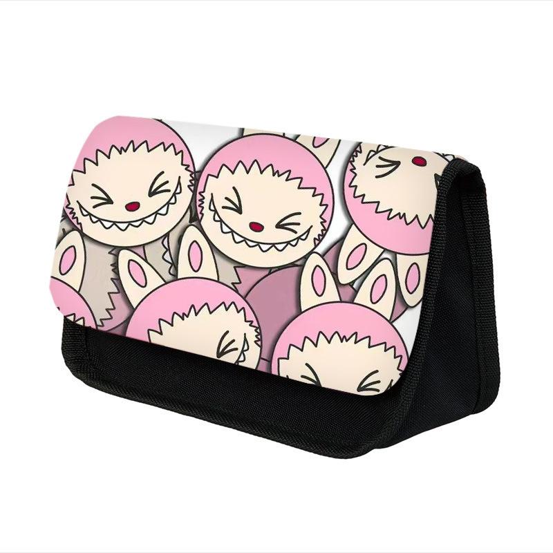 New Primary School Students Cartoon Double-layer Pencil Case Cute Children's Stationery Case Polyester Pencil Case