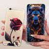 Transparent Casing For iPhone 6s Phone Case For iPhone 6 Cover Luxury Fashion Butterfly Funny Cute Painted