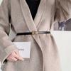 Metal Buckle Female All-match Skirt Decorations PU Leather Belt Thin Waistband Circle Waist Strap