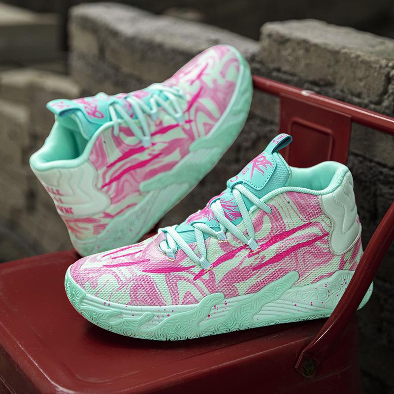 New Men‘s Colorful Breathable Comfortable Sneakers Basketball Shoes Training Outdoor Sports Basketball Sneakers Wear-resistant