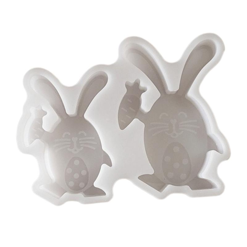 Bunnies Statue Silicone Candle Molds for Candle Soap Home Decoration Animal Shape Silicone Candle Molds for Epoxy Resin