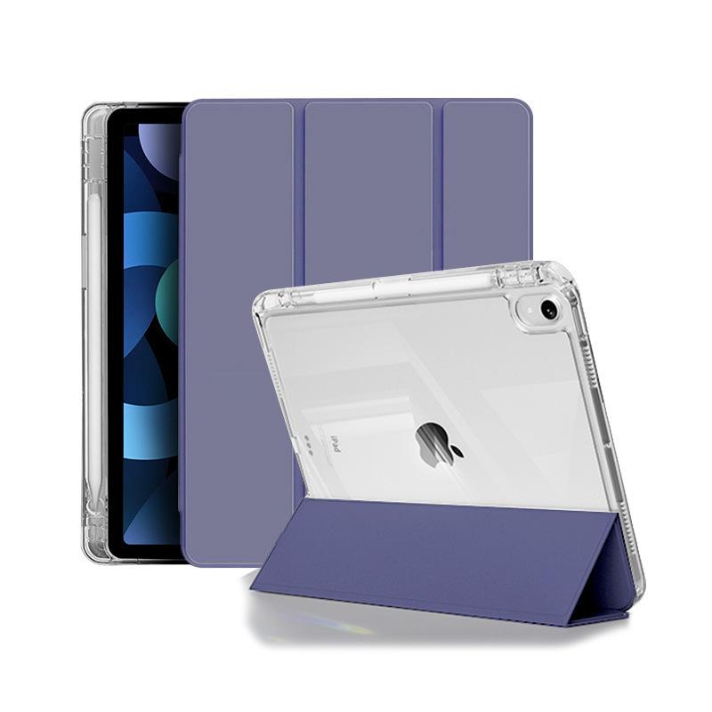 Совместимый с чехлом для планшета iPad 2025, 10 Pro, 11-дюймовый, Тройной прозрачный акриловый чехол для iPad с держателем для стилуса