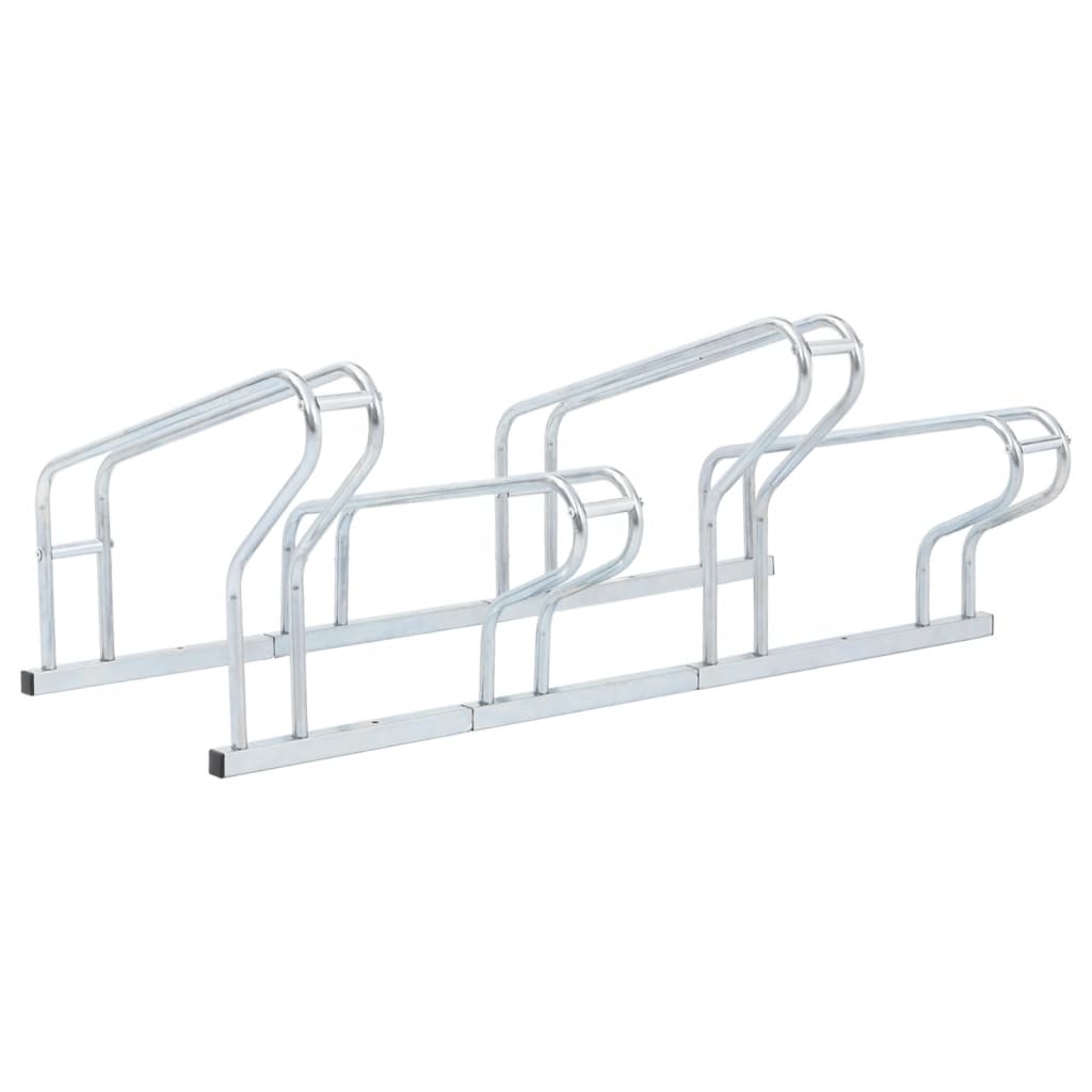 4 Bike Freestanding Bike Stand Galvanized Steel