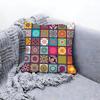 Bright Mosaic Pattern Print Cushion Cover Premium Comfort Reversible Pillow Cove Two in One Design for Any Room  Car Interior
