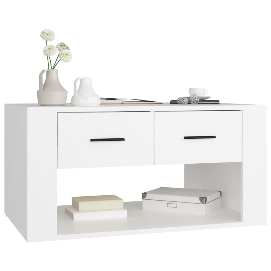 White Coffee Table 80 x 50 x 40 cm Particleboard
