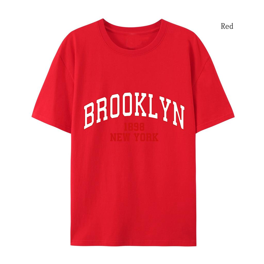Women's Cotton T-shirt  Boston Brooklyn Letter Print T-shirt Women Fashion New York T-shirt Female Women T-shirt Brooklyn Clothes