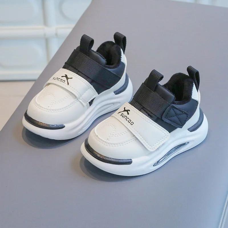 Zapatillas Kid Shoe Leather Kid Sneakers 2025 Autumn Girl Casual Shoes Boy Anti Slip Running Shoes Lightweight Skate Shoes Tenis