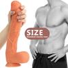 Women's Oversized Dildo Silicone Sucker Manual Double Layer Oversized 35cm Super Soft Adult Products