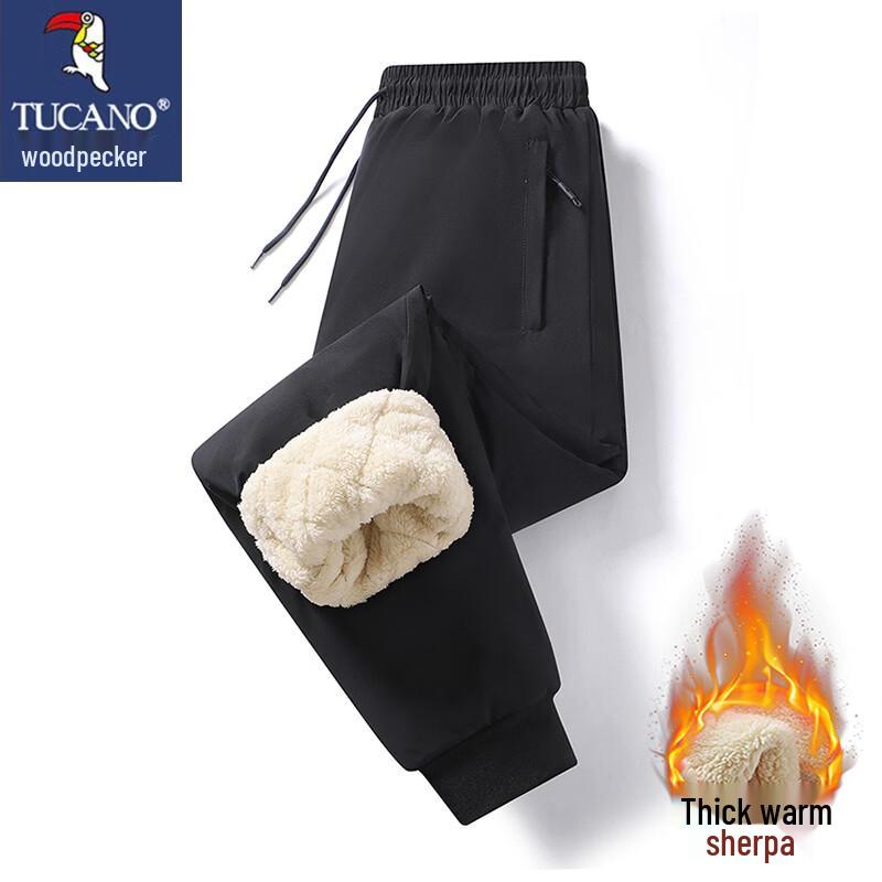 TUCANO Men's Fleece-Lined Winter Casual Thermal Pants
