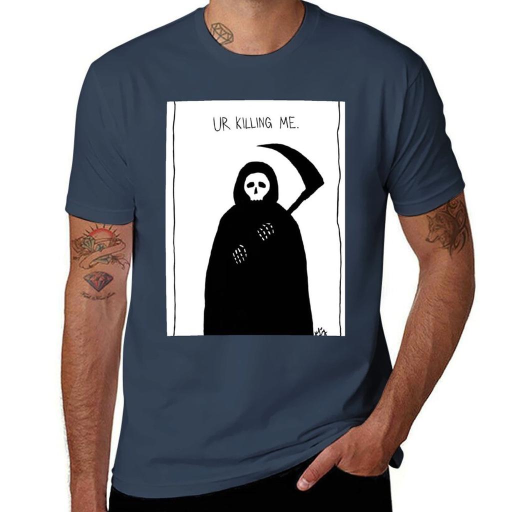 Grim Reaper Ur Killing Me Tshirt Casual Lightweight Short Sleeve Top