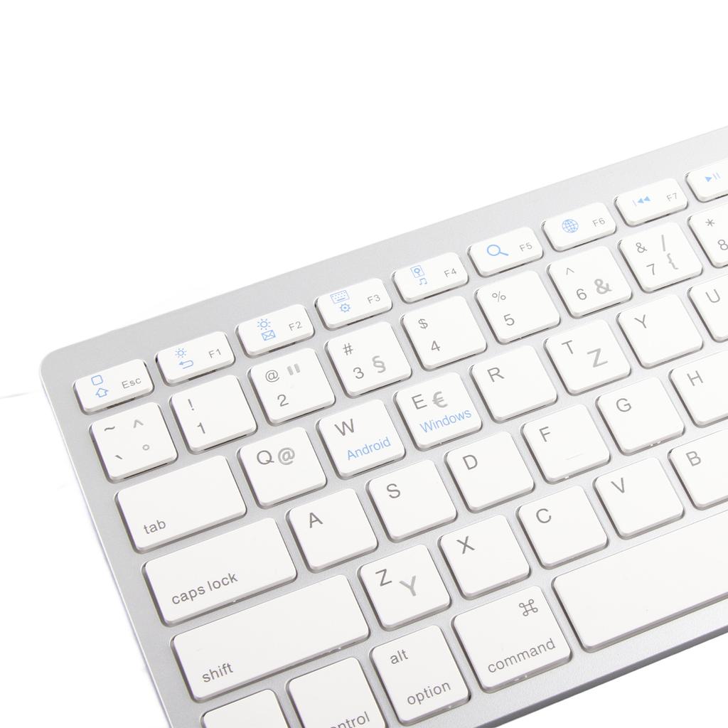 Wireless Keyboard 78 Keys Thin Portable White Computer Keyboards for for OS X for for dows