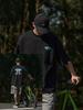 ZX 2026 new Retro bicycle letter pattern cotton loosefitting casual shortsleeved Tshirt  Retro outdoor hiphop streetwear