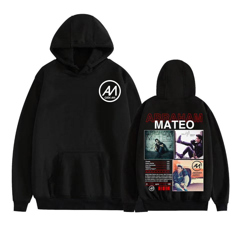 Rapper Abraham Mateo Music Album Graphic Hoodies Men's Clothing Vintage 90s Hip Hop Sweatshirts Fleece Oversized Hoodie Pullover