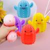 Cute Cactus Stress Relief Toys Quick Recovery TPR Plant Shape Sensory Vent Ball for Daily Use