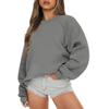 Women Autumn Winter Tops Women's Long Sleeve Sweatshirt Casual Crewneck Loose Fit Pollover Fleece Tops
