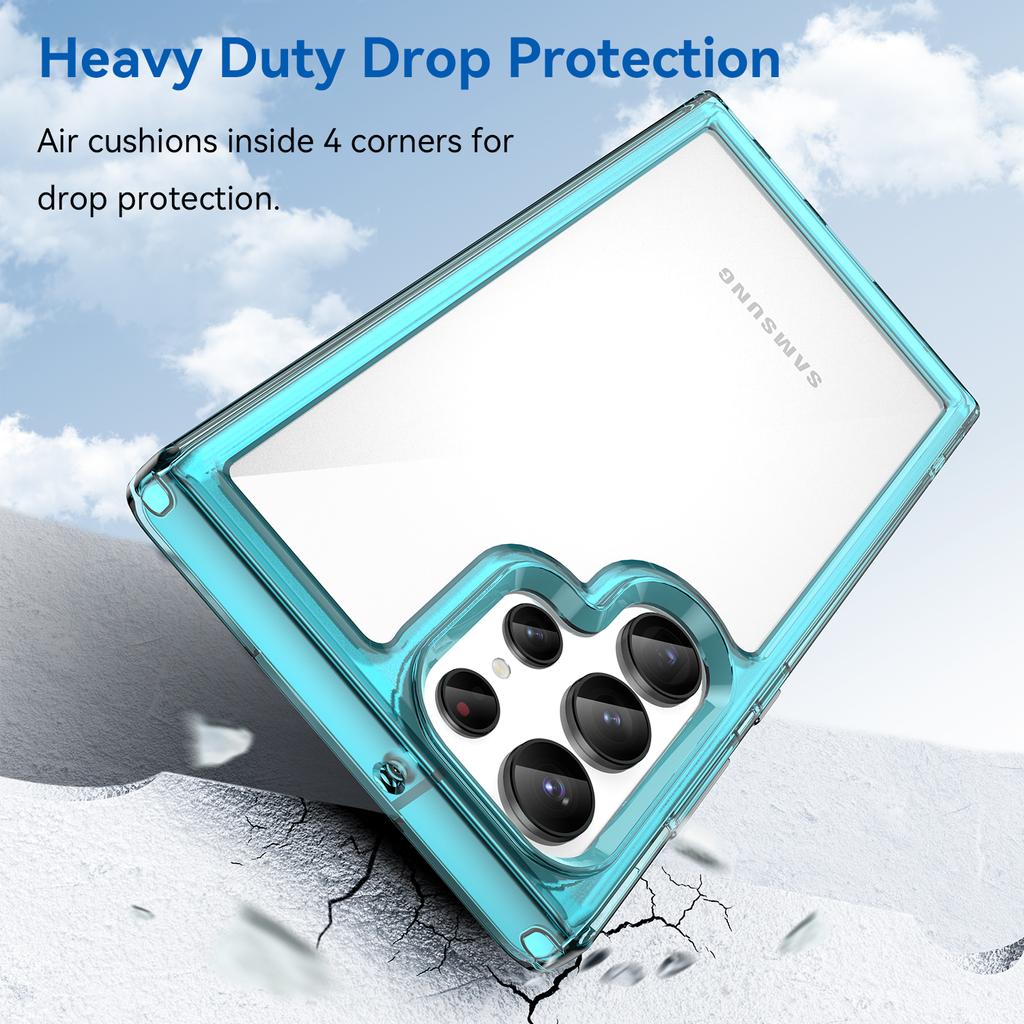 Прозрачный жесткий чехол из поликарбоната для Samsung Galaxy S23 S22 Ultra, защитный чехол для объектива камеры, мягкий бампер из ТПУ, прозрачный чехол для Galaxy A53 A23