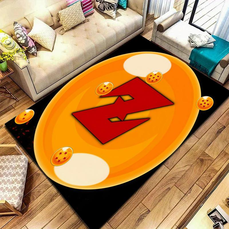 Dragon Ball Z Logo Carpet Rug For Living Room Bedroom Home Sofa Decoration Kids Play Nonslip Floor Mat