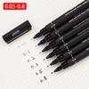 6Pcs/lot Black Ink Pin Drawing Pen 005 01 02 03 05 08 Micron Art Marker Drawing Sketch Manga