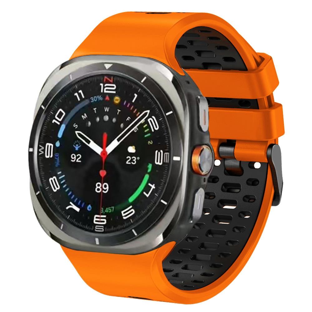 Двухцветный силиконовый ремешок для часов Samsung Galaxy Watch Ultra 47 мм Умные часы ремешки Для Samsung Galaxy Watch Ultra 2025 47 мм