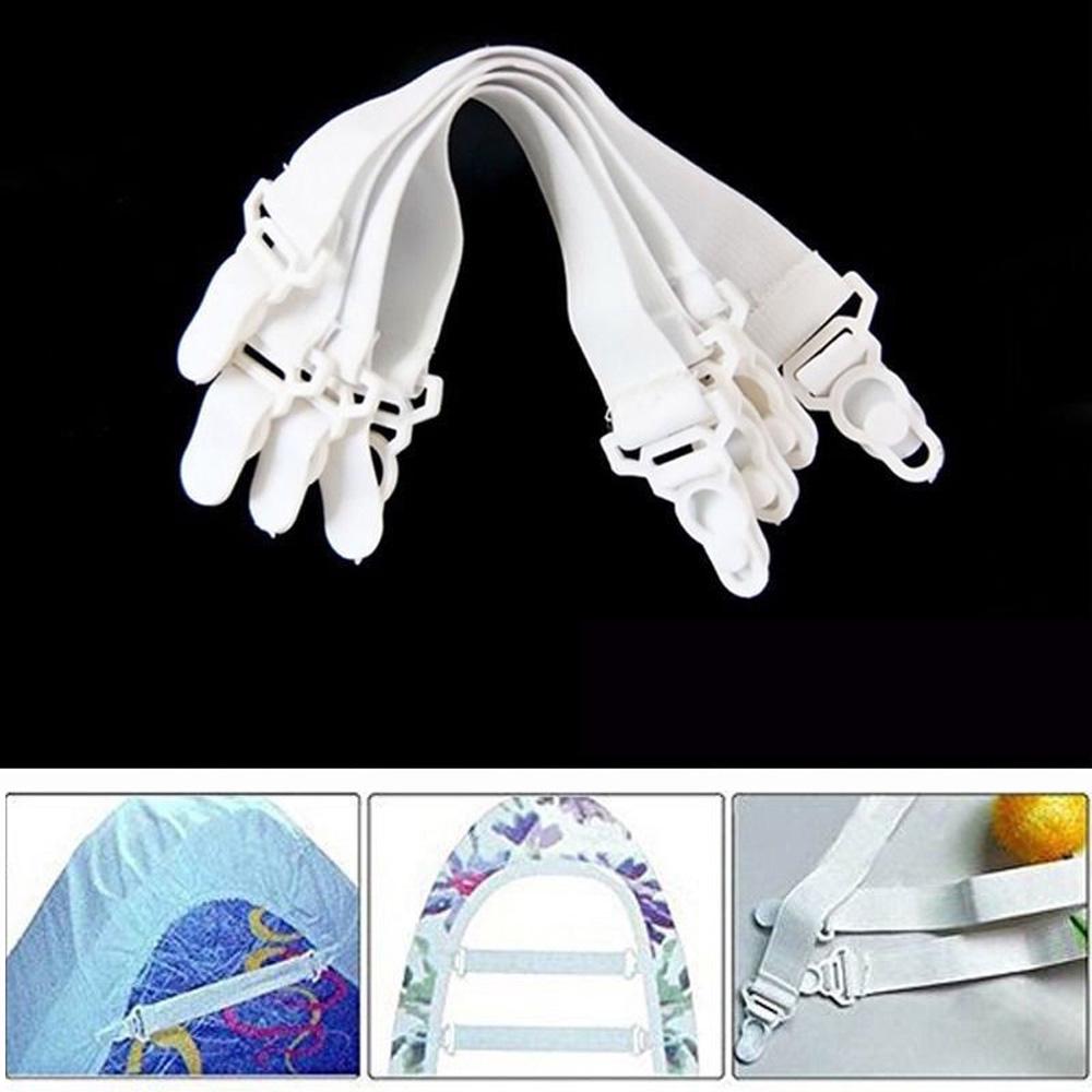 4 Pcs Fitted Straps Suspenders Bedding Holder Elastic Belt Mattress Clip Grippers Bed Sheets Buckle