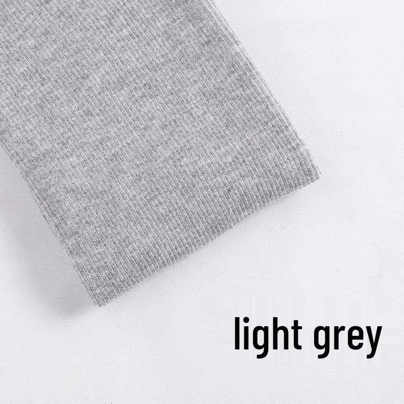 Женские серые хлопковые леггинсы слим-фит - 2025 Новые теплые с плюшевой подкладкой для осени/зимы