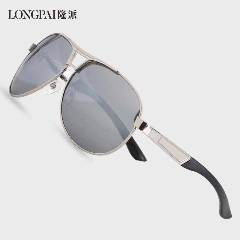 Солнцезащитные очки с металлической поляризацией, очки-жабы для путешествий на открытом воздухе, мужские солнцезащитные очки для вождения, очки в большой оправе в стиле ретро.