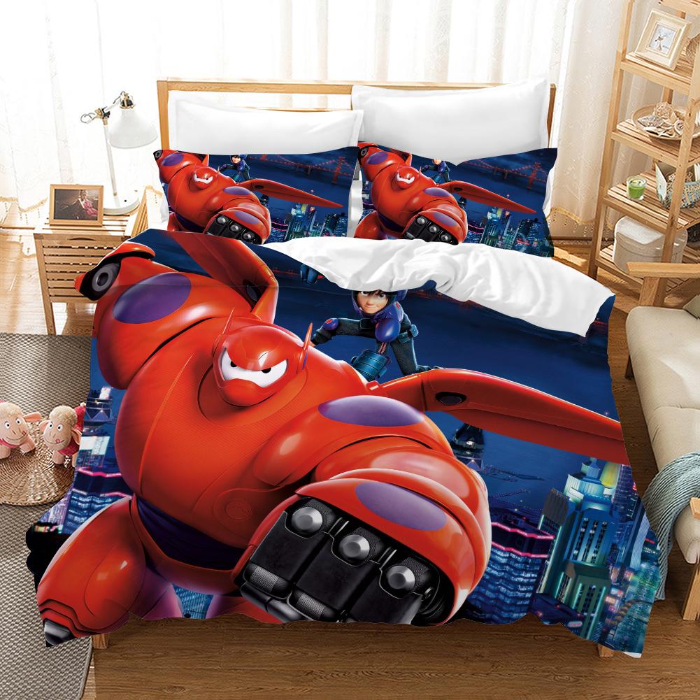 Big Hero 6 3D Children'S Bedding Set Duvet Cover Sets Comforte Suitable For Children And Adults Cute Printed Cartoon