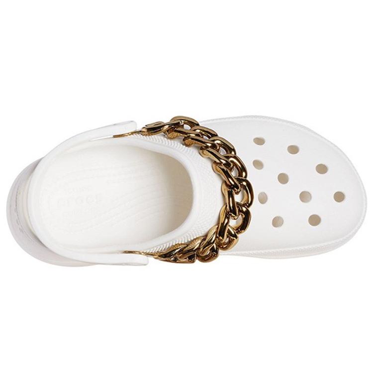 Crocs Ретро Сандалии на Цепочке Белое Золото 'White Gold' Женские 206662-19B
