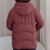 Plus Size XL-5XL Middle Age Woman Winter Coats Hooded Elegant Loose Thick Warm Parkas Female Jacket