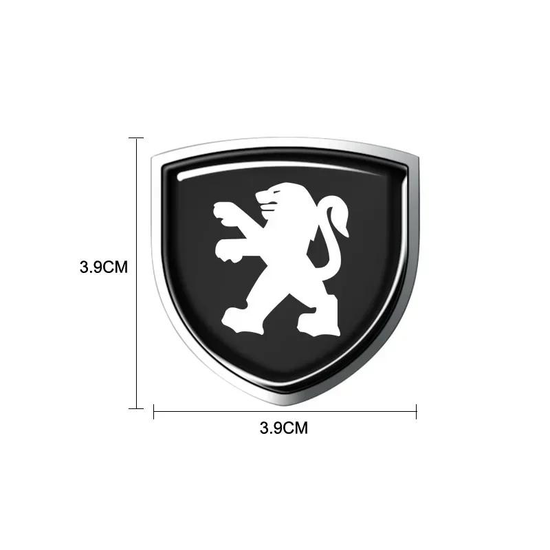 Car Sticker Car Metal Sticker Custom Shield Car Rear Trunk Shield Emblem Badge Sticker For Peugeot 206 207 307 3008 2008 308 407