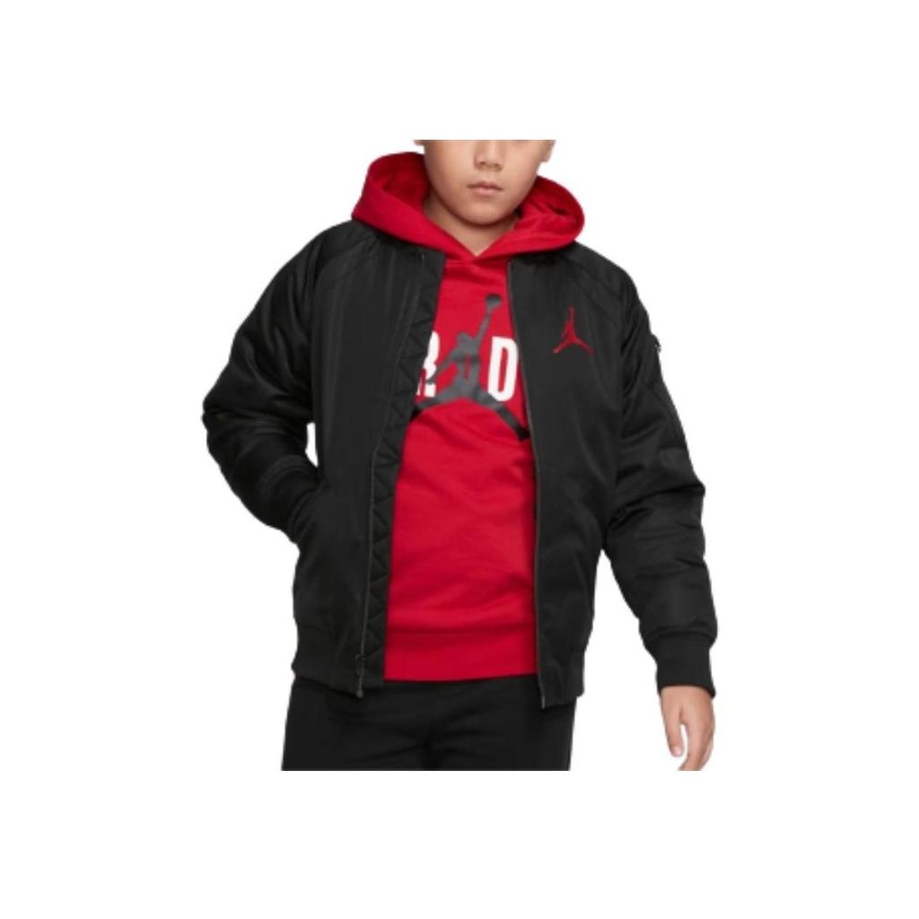 Jordan Letter Logo Printed Warm Jacket Kids Jackets Black HA5114-005
