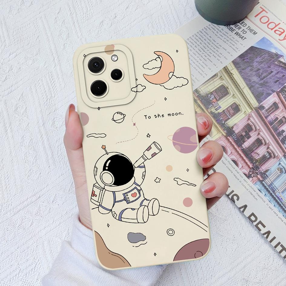 Силиконовый чехол для Honor X8A X7A X5 9X Pro Magic5 Pro X6 X7 X8, модный защитный чехол для камеры, мягкий квадратный чехол, противоударный матовый астронавт для чести, бампер