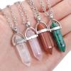 Plated Chakra Hexagonal Jewelry Accessories Stone Pendant Natural Crystal Necklace Quartz chain
