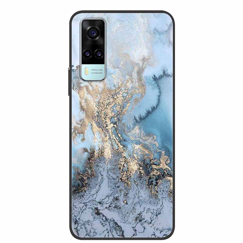 Чехол для vivo Y31 Y53S Y11S Y12S V2026 Мраморный Мягкий ТПУ Силикон Защитная Крышка Телефона Для vivo Y31 2021 Задняя Крышка Funda Y 31 Coque