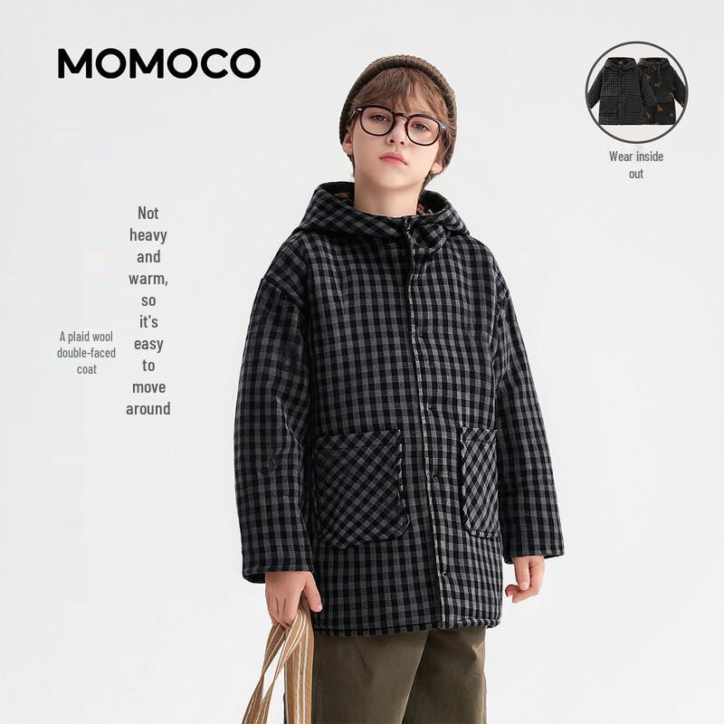 Двусторонняя шерстяная верхняя одежда для мальчика MOMOCO