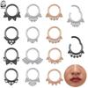 1pc Multi-Crystals Nose Septum Rings Trendy Bohemia Indian Style Nariz Clicker Hoop Nose Helix Cartilage Daith Piercings Earring
