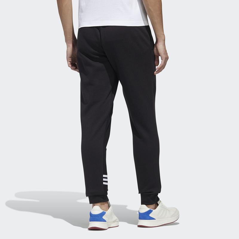 adidas Полосатые беговые джоггеры мужские низ черный GD5452