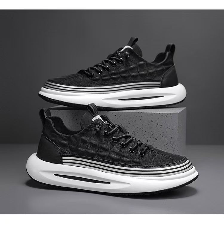 Весенние новые мужские туфли мягкая подошва универсальная трендовая повседневная обувь спортивная обувь на платформе мужская модная обувь из искусственного шелка мужская обувь