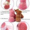 4Pcs Pet Snow Boots Thickened Plush Warm Cotton Non-slip Shoes Small Big Dog Sports Shoes Supplies Anti Fouling Won't Fall Off
