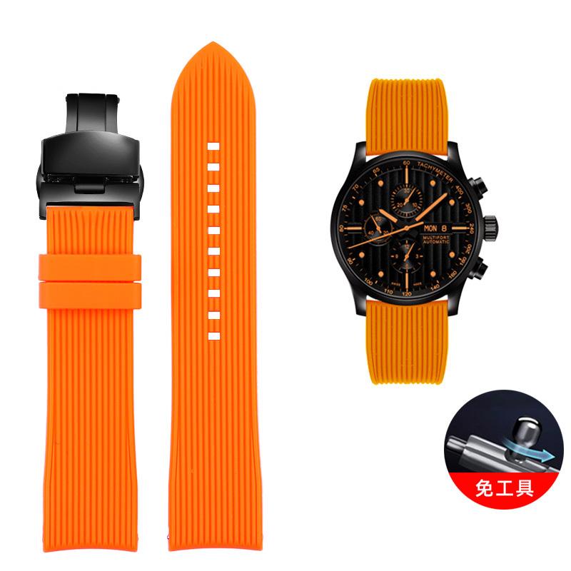 Классический ремешок для часов Arc Mouth 22 мм 20 мм для Mido Casio EFR-303 ECB900 Citizen Longines Omega резиновый силиконовый ремешок для часов водонепроницаемый