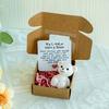 Little Bear In Box My Little Worry Bear Miniature Pocket Hug Bear with Positive Card Emotional Support Inspirational Gifts for Friends