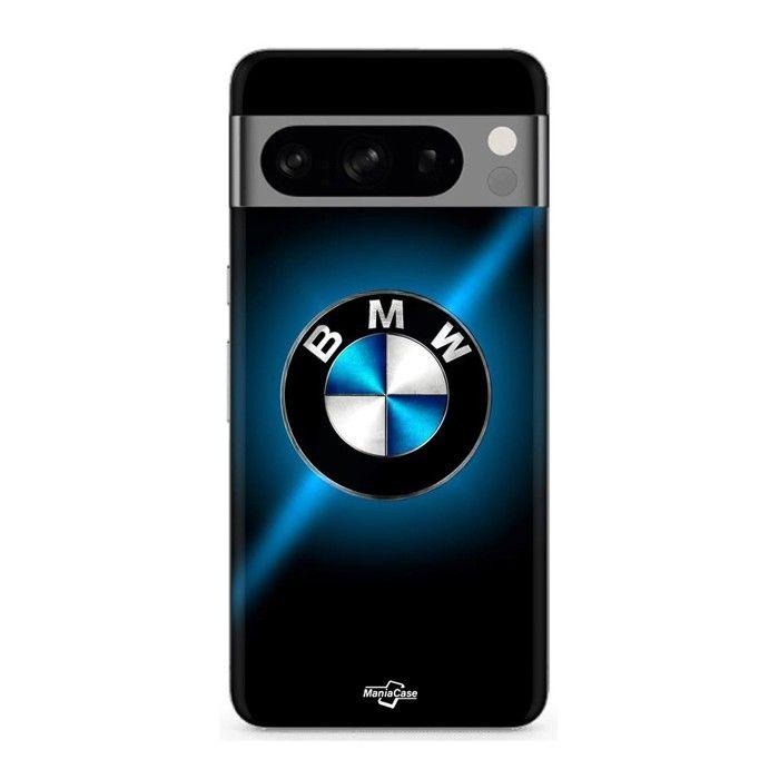 Coque de téléphone - MANIACASE - Google Pixel 8 Pro - Logo BMW - Noir - Souple - Brillant