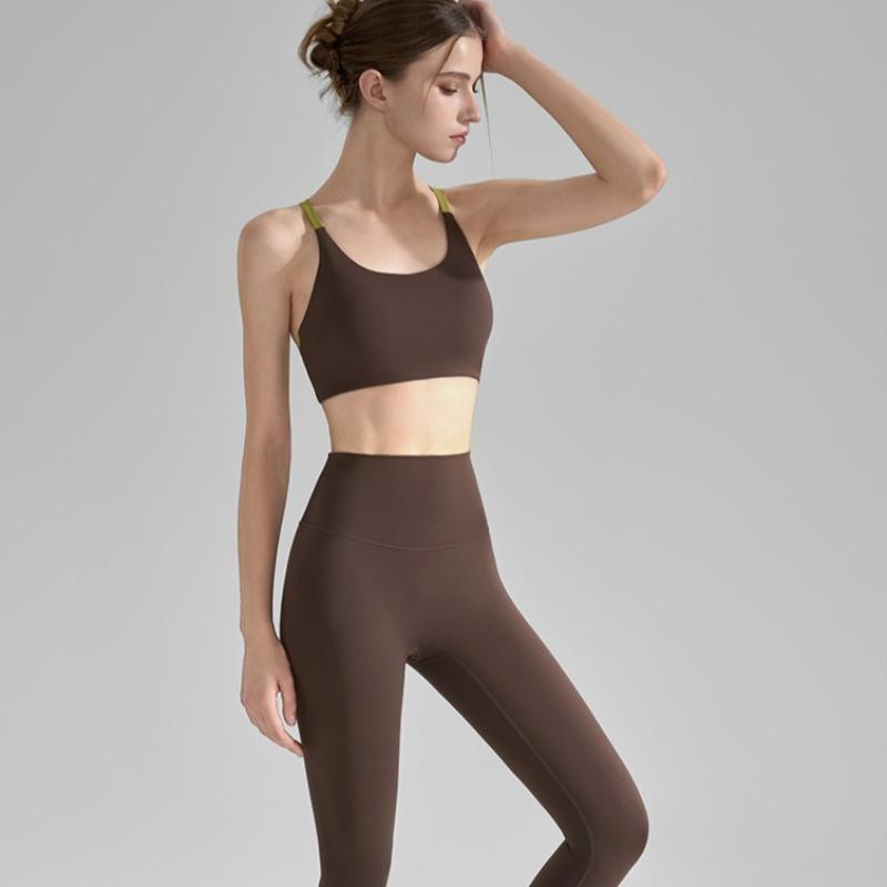 Спортивный бюстгальтер на тонких бретелях, с цветными блоками, с перекрещенной спинкой, короткое фитнес-белье, ударопрочный жилет для йоги